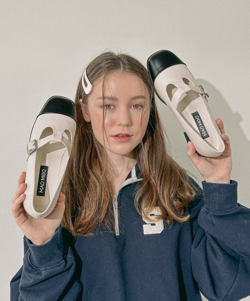 Titi 2Color Square Toe Strap Loafers 2Cm