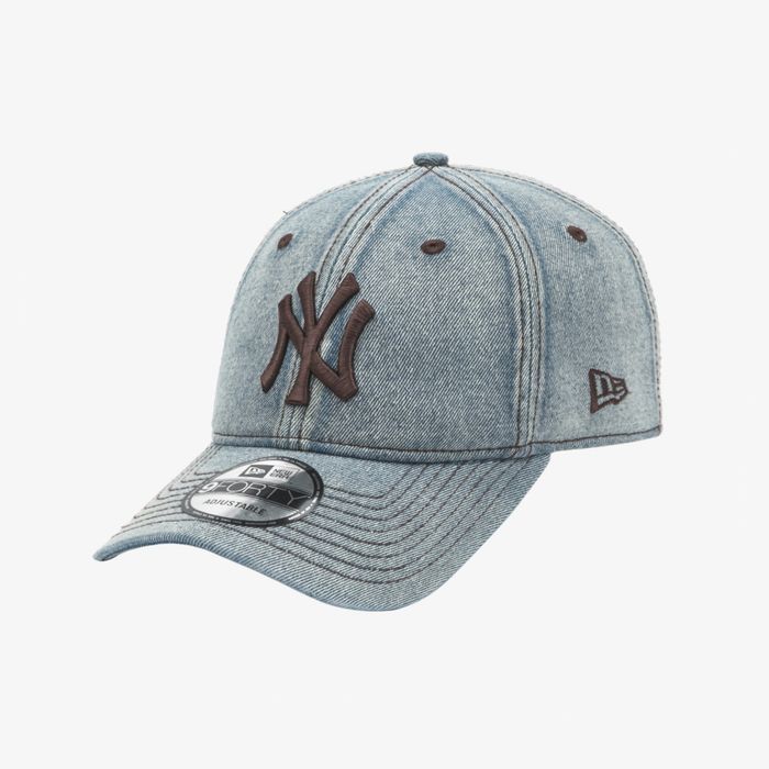 MLB New York Yankees Denim Series Unstruck Ball Cap Light Blue