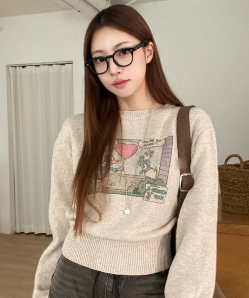 Donald Duck Wool Love Sweater - Oatmeal