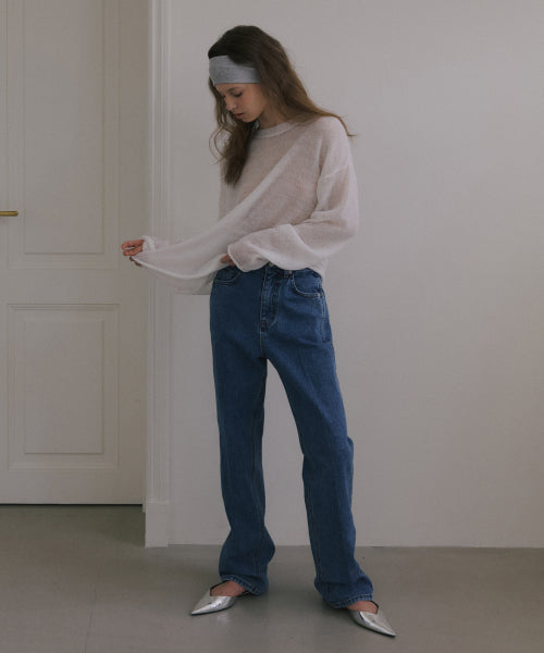 CREASE LINE STRAIGHT DENIM_MEDIUM BLUE