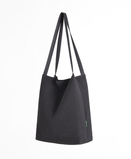 Casual Oversized Shopper Bag 53 Ribbed Corduroy - Corduroy Canvas Black