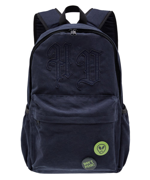 HoodHood (HOODHOOD) HD Logo Appliqu챕 Backpack Navy - Size & Review | Musinsa