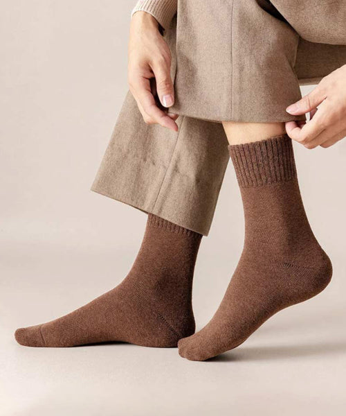 Women's basic color fleece socks, 8 pairs, 1 pack DSW-1