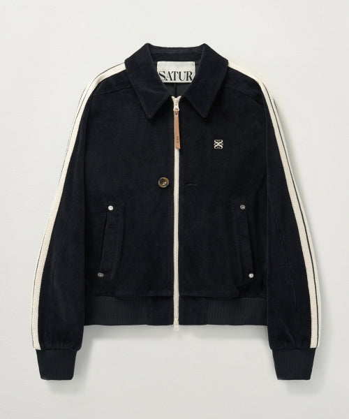 (W) Lawton Velour Collar Jacket Black