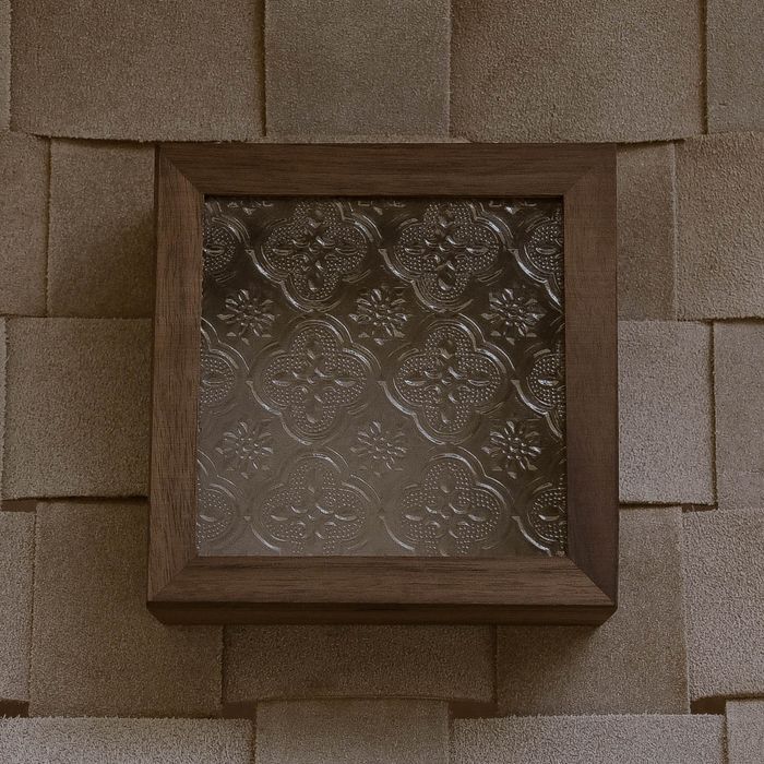 Vintage Flora Glass Storage Box - Square #VintageWood Flora Jewelry Box (Square)