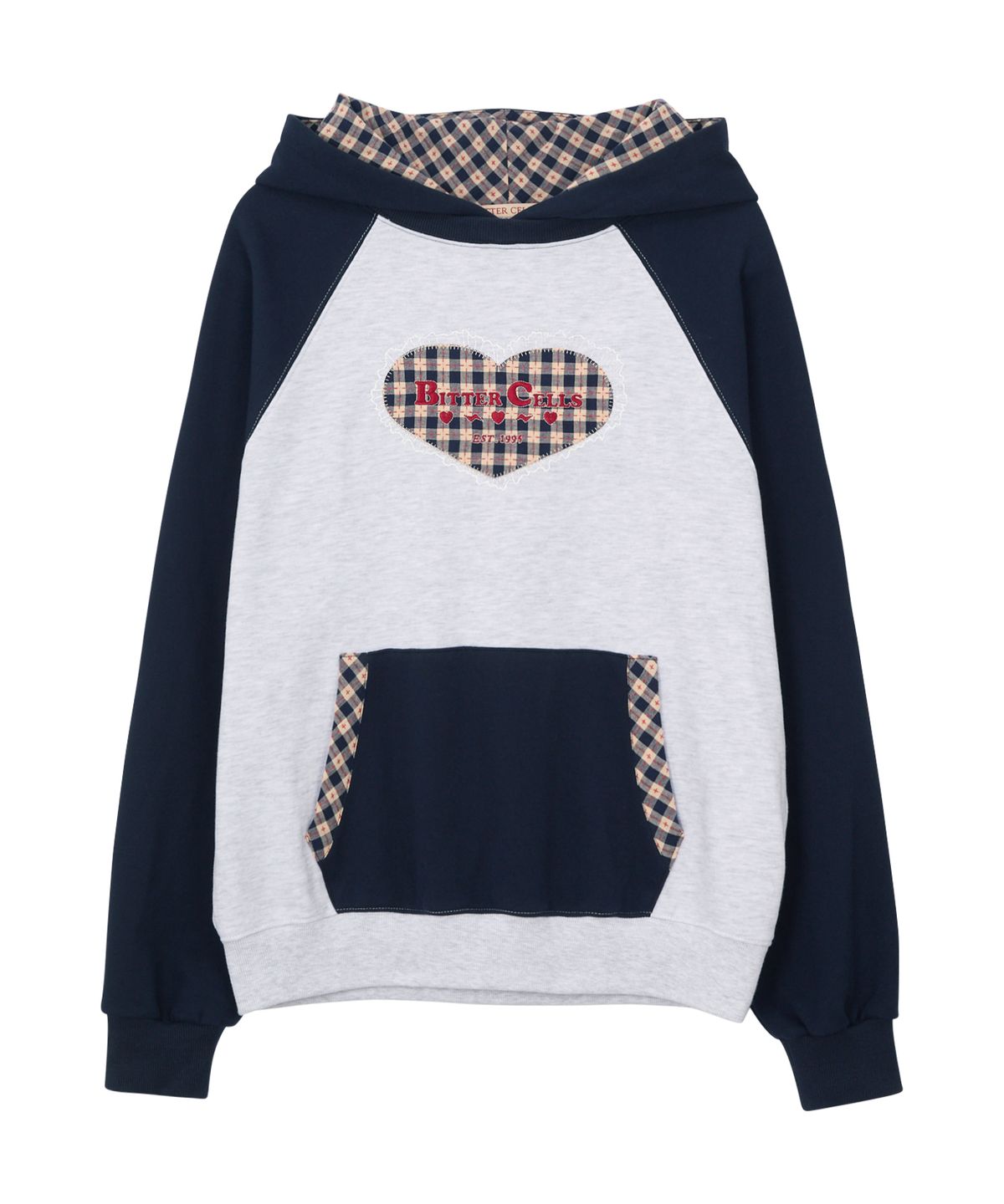 BITTERCELLS Vintage Diary Hoodie-Navy - Size & Reviews | MUSINSA