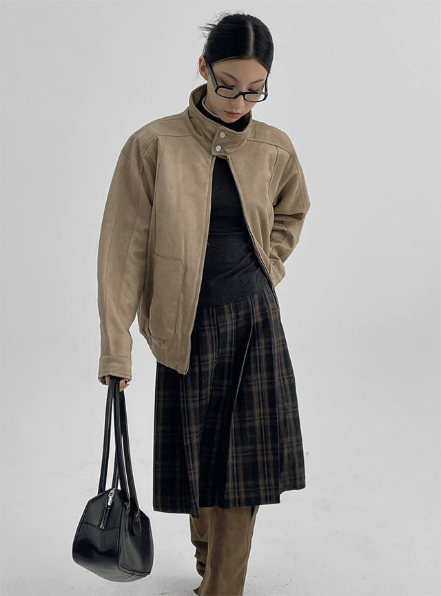 Black Up Never To Quilted Suede Jumper (1 ounce)