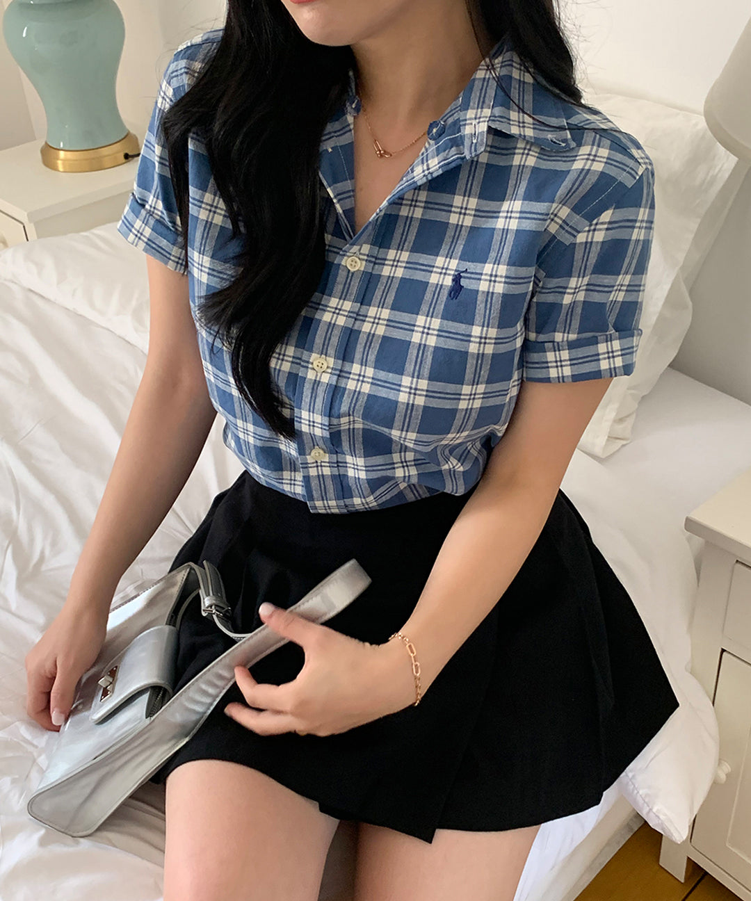 Second Chance Polo Ralph Lauren Cotton Checkered Short Sleeve Shirt Boys