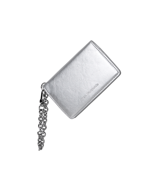 AMES WORLDWIDE KEY CHAIN CARD WALLET SILVER (AM2ESUAB64A) - Size & Reviews | MUSINSA
