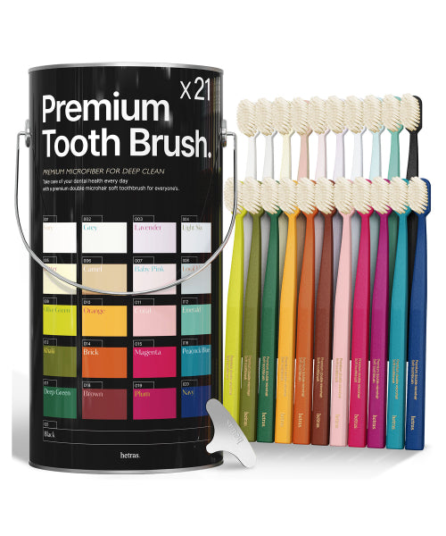HETRAS BEAUTY HETRAS Premium Pastel Double Microelastic Hair Toothbrush 21 Pieces Gift Set - Review | Musinsa