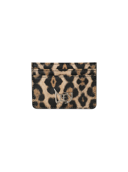 L.E.E.Y METAL LOGO CARD HOLDER LEOPARD - Size & Reviews | MUSINSA