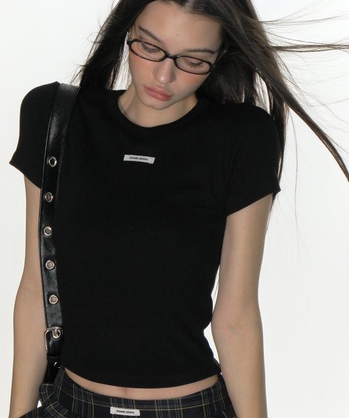 CRANK Crew Neck Basic Top_Black - Size & Reviews | MUSINSA