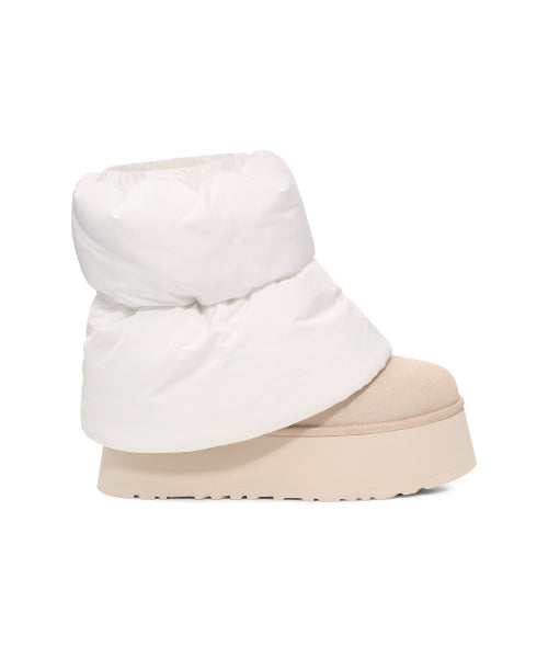 Reversible Leg Warmer Platform Mini Boots (Classic Mini Dipper Puffer) W- White/Ceramic / 1158275WCRM