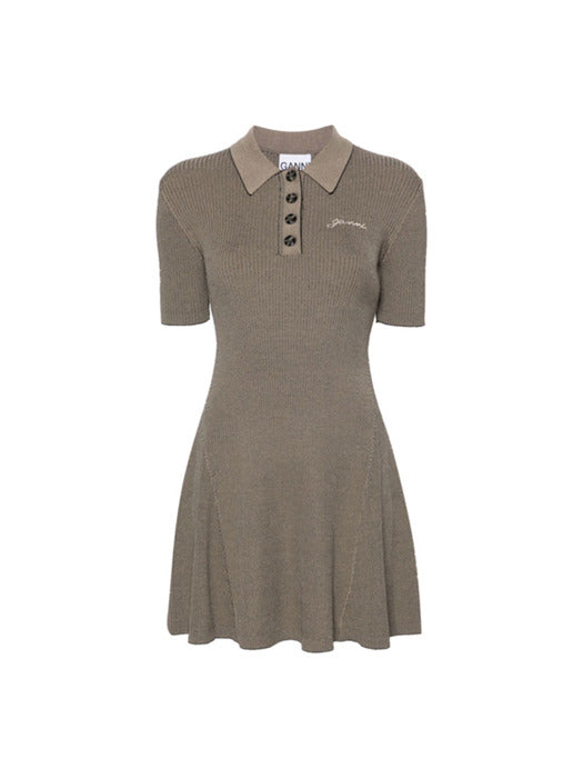 Ganni Melange Knitwear Mini Dress K2194883