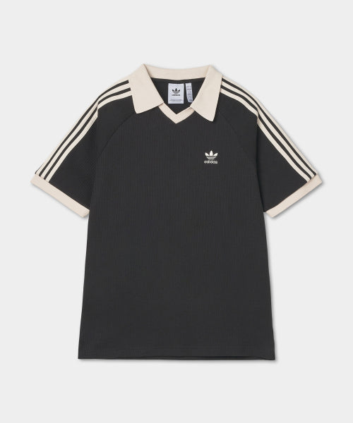 Adidas (ADIDAS) (Mushin only) Waffle Short Sleeve Polo Shirt - Black / JV9266 - Size & Review | Musinsa