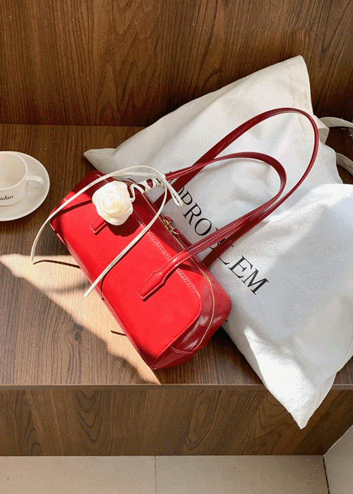 Your (🚀Same-day delivery) (🎉Order runaway) Your Bering Oil Wax Glossy Baguette Coated Box Long Square Tote Shoulder Bag