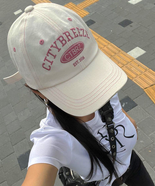 CITYBREEZE WOMAN Arch Logo Embroidered Ball Cap_CREAM - Size & Reviews | MUSINSA