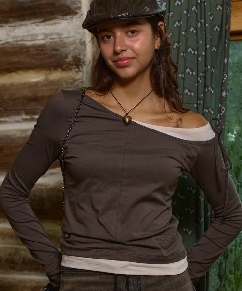 BITTERCELLS Pleated Layered Tee - Charcoal - Size & Review | MUSINSA