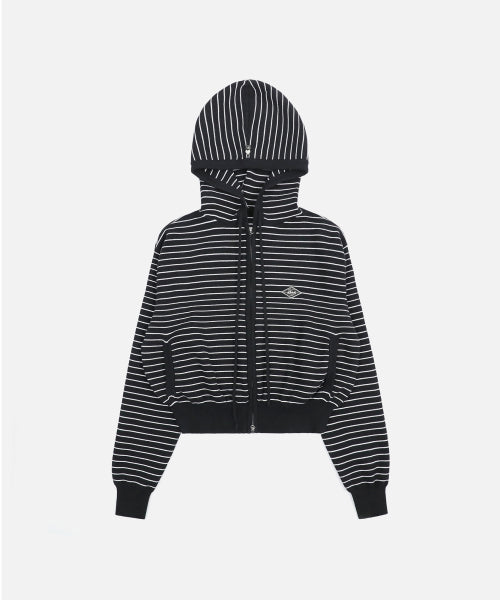 BADBLOOD Beyond Soft Knit Hooded Zip-Up - Stripe Black - Size & Review | Musinsa