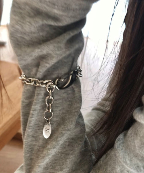 Hina Signature Clip Chain Surgical Steel Bracelet (Silver)