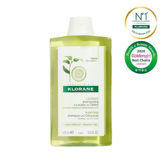 Klorane Citrus Scalp Scaling Shampoo 400ml (Dry Hair & Oily Scalp)