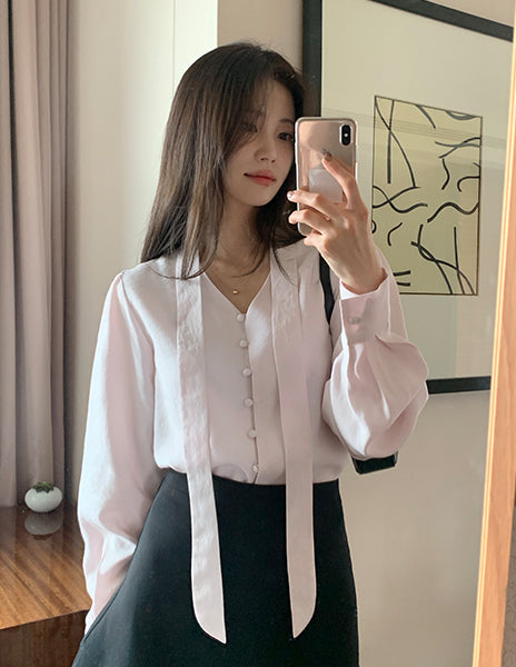 Gaethra Guest Look 🖤 Abel Tie Blouse (Order pink separately)Always leave)