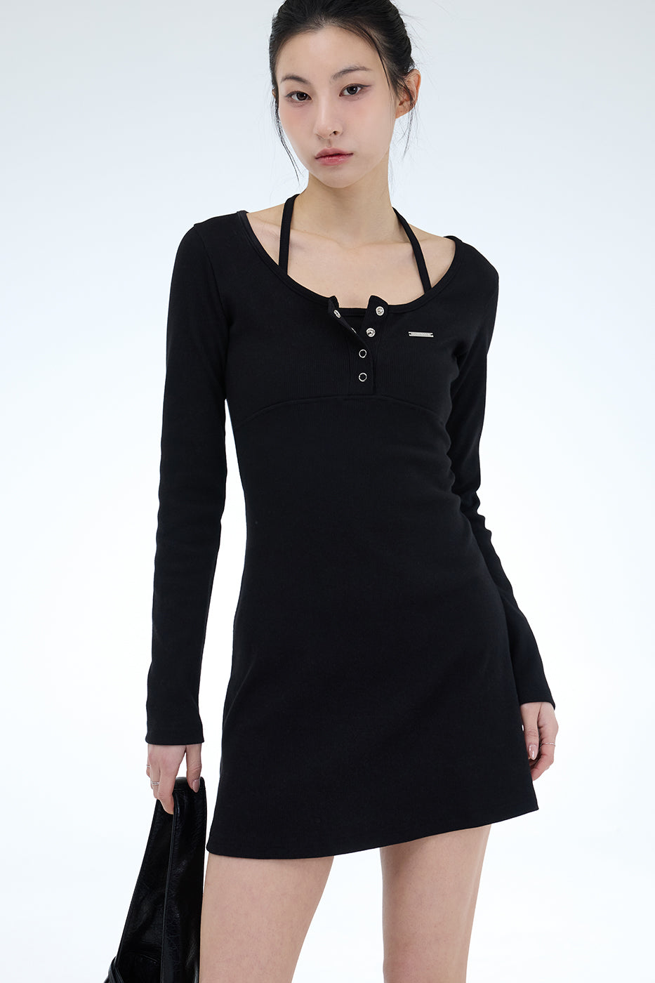 Portena PRTN) Halterneck Burton Layered Short Dress