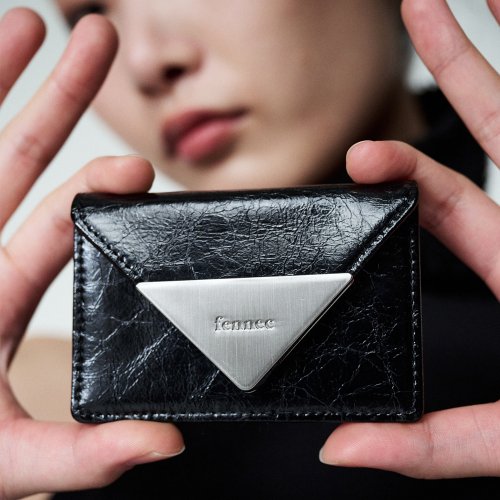 FENNEC CRINKLE TRIANGLE ACCORDION POCKET - BLACK - Size & Reviews | MUSINSA