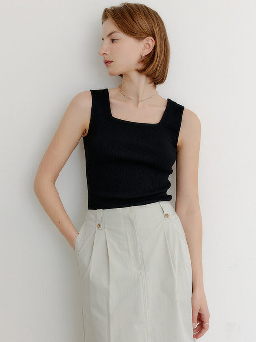Chloé Square Neck Sleeveless Knitwear / CHLOE SQUARE NECK SLEVELESS KNIT_3 colors