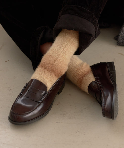 Women's Cowhide Penny Ropper HS-304_BROWN