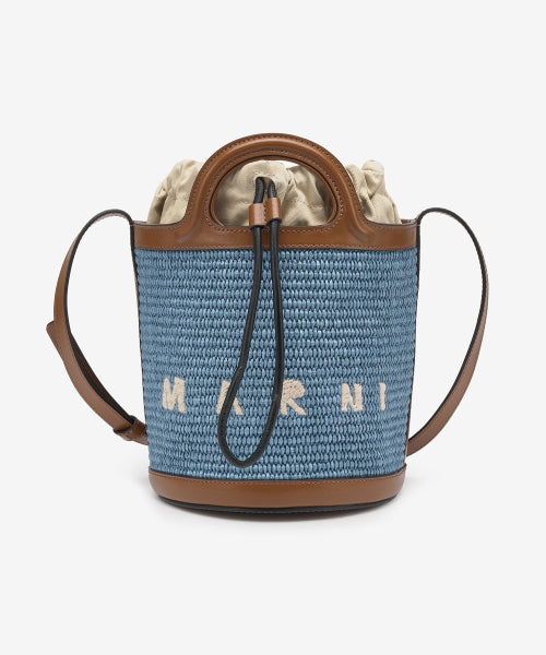 Mini Tropical Department Bucket Bag - Opal: Mocha / SCMP0056Q1P3860ZO751