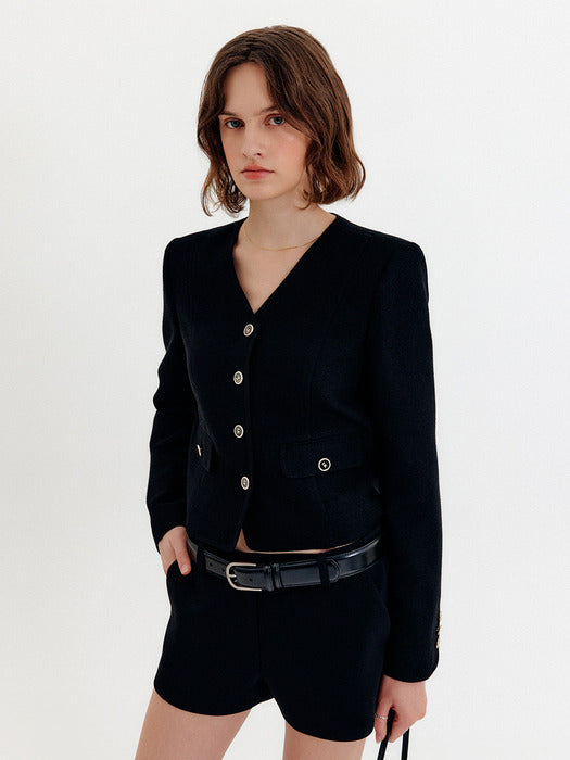 Urban Button Jacket_Black / URBAN Button JACKET_BLACK