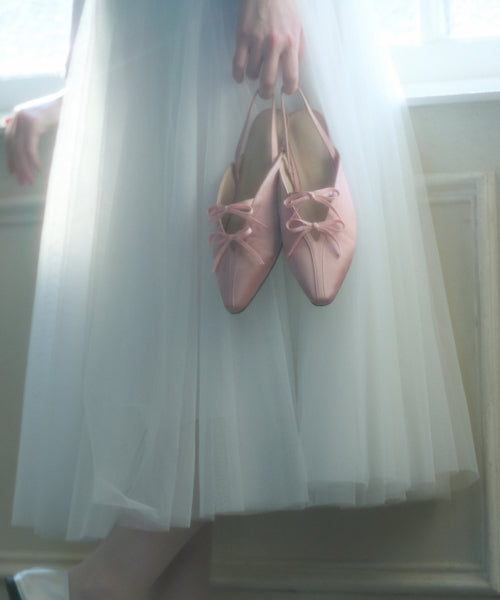 Stiletto Double Ribbon Slingback 412412002 (4cm/3color)