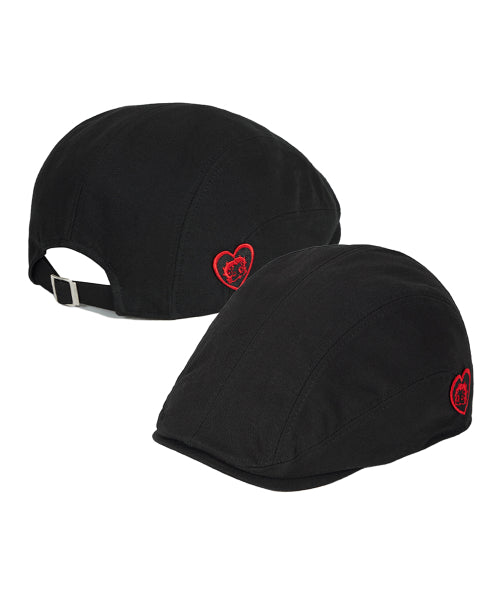 Betty Boop Heart News Boy Hunting Cap_Black
