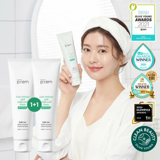 Makeprem Safe Me Relief Moisture Cleansing Foam 150ml 1+1 Plan