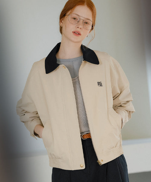 Better embroidered blouson jumper_Beige