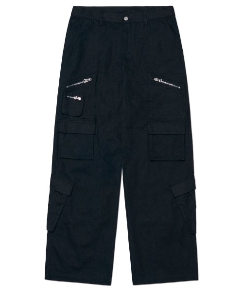 SYMBOL MULTI CARGO PANTS - BLACK