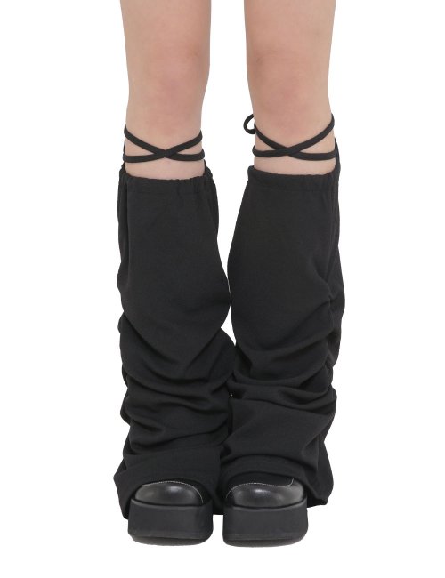UGLYSHADOW SHIRRING LEG WARMER (BLACK) - Size & Reviews | MUSINSA