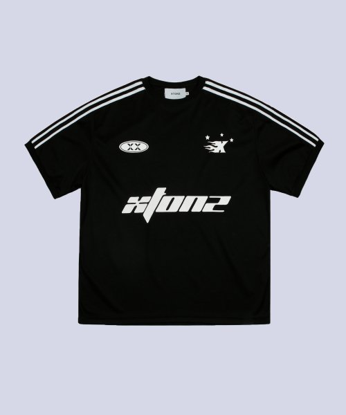 XTT047 Sporty Round Short Sleeve T-Shirt (BLACK)