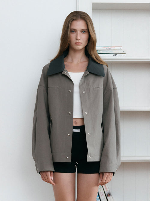 COMBI COLLAR WORK JACKET (CHARCOAL)