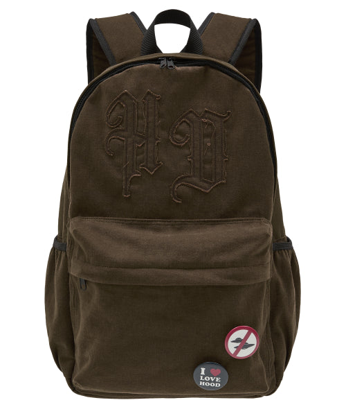 HoodHood (HOODHOOD) HD Logo Appliqu챕 Backpack Brown - Size & Review | Musinsa