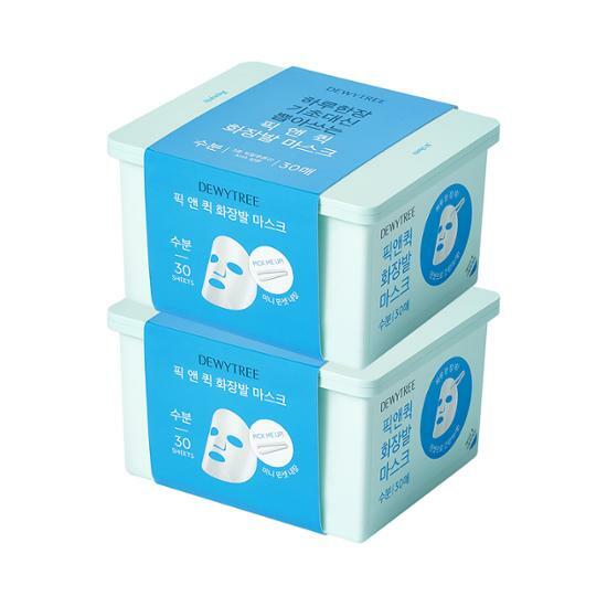 Dewytree Pick and Quick Tear-off Makeup Mask Double Plan (30 sheets + 30 sheets)