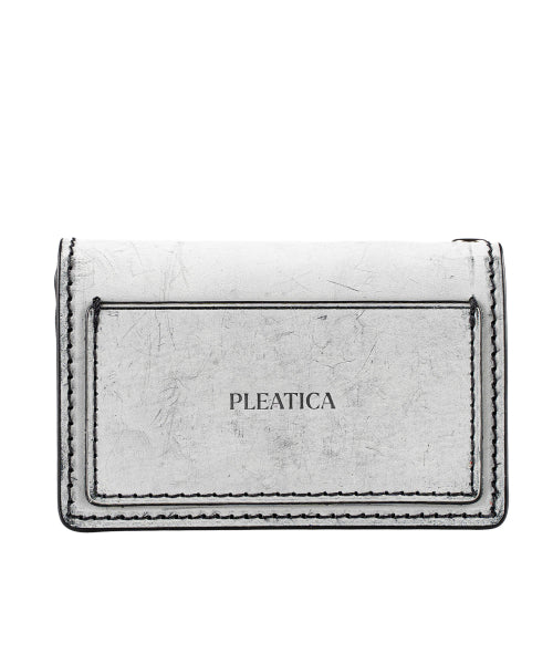 Remember Card Name Wallet White/Black / Italian Vegetable-Tanned Leather