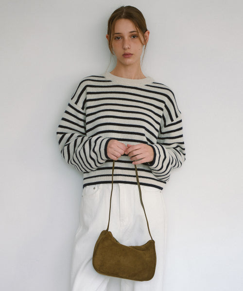 Soft Suede Mini Shoulder Bag - Khaki