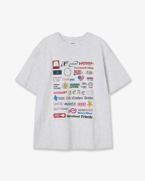 STICKER T-SHIRTS [LIGHT GREY]