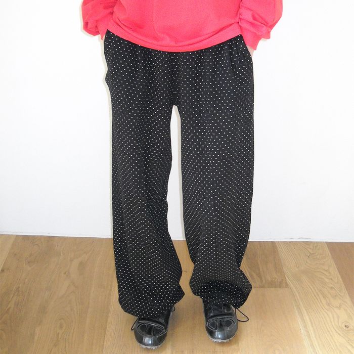 SPRING SWEAT PANTS DOT BLACK