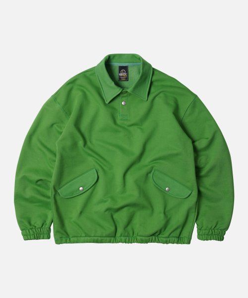 BANDING SNAP SWEATSHIRT _ GREEN