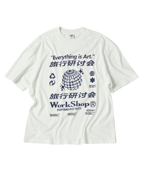 ディスコピグメント 半袖Tシャツ クリーム