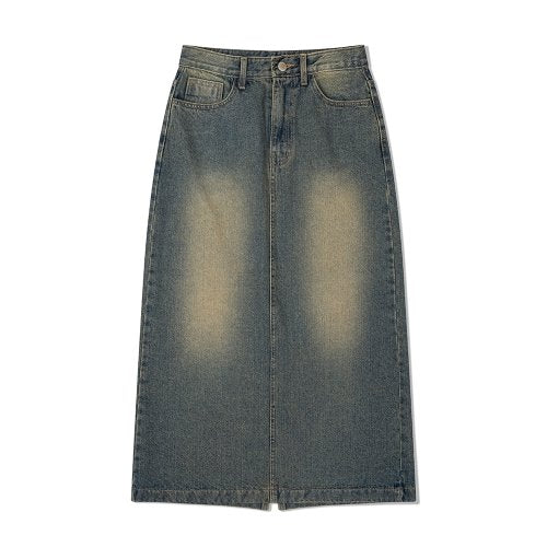 Vintage Maxi Denim Skirt (Washed Jean)