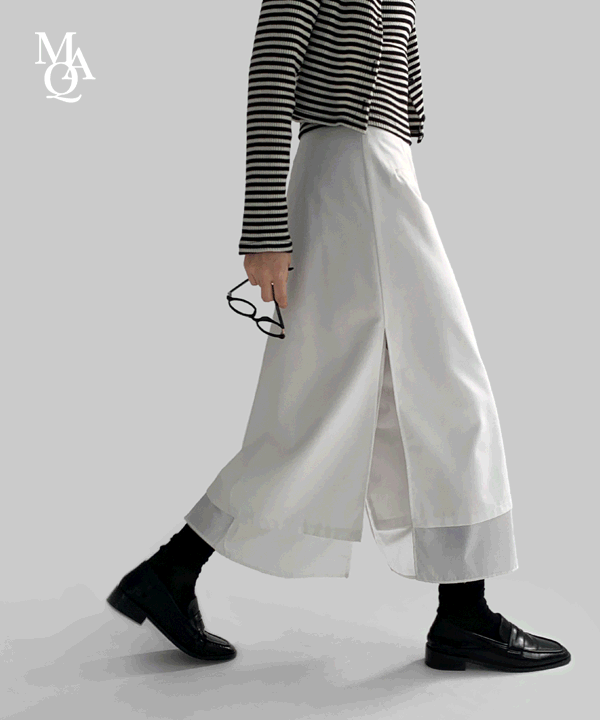 Manic [Exclusive] [MNQ MADE] Lysia Layered Long Skirt (New Spring Product)
